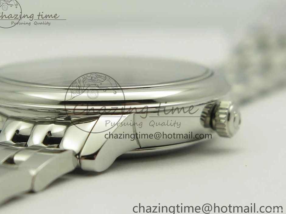 0105 TopPick De Ville Prestige Ladies 32.7mm SS MKF 1:1 Best Edition Blue Dial Diamonds Markers on SS Bracelet MIYOTA 7972